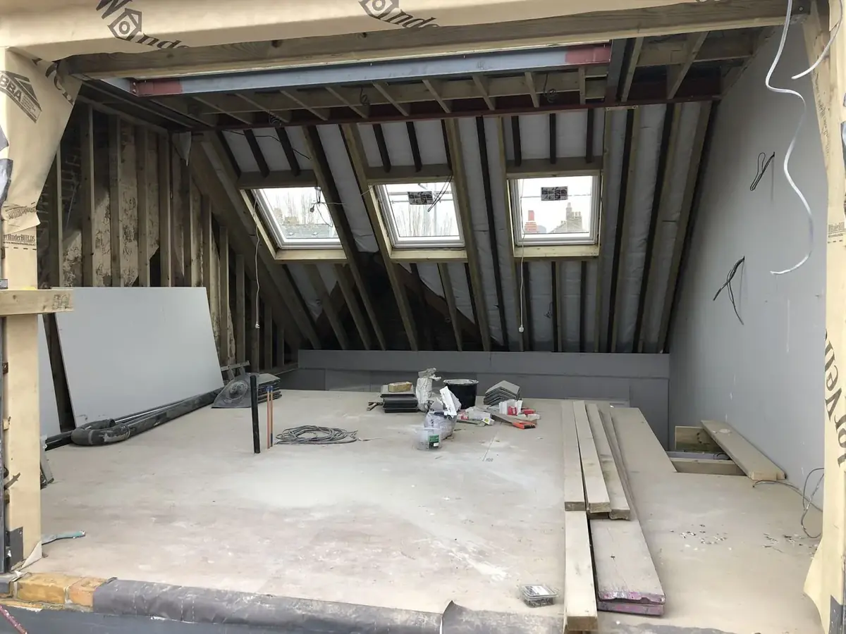 Harbord Street loft extension during works