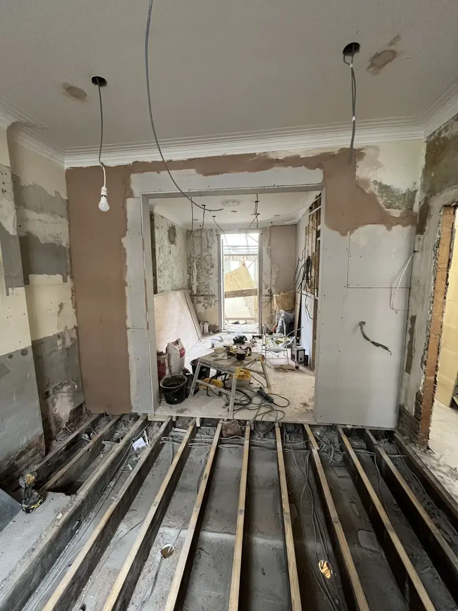 Hugh Street dining room during works