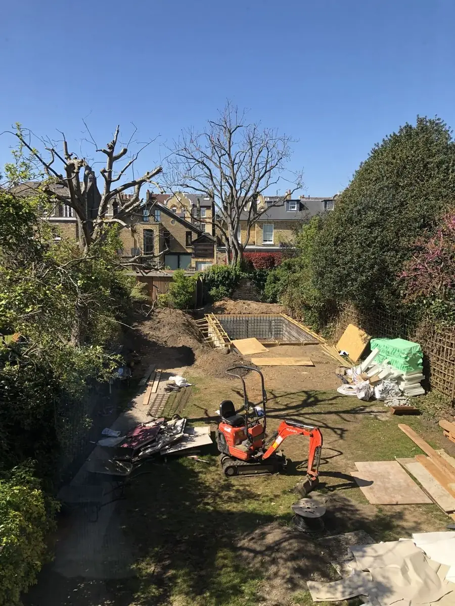 Macaulay Road garden during excavation