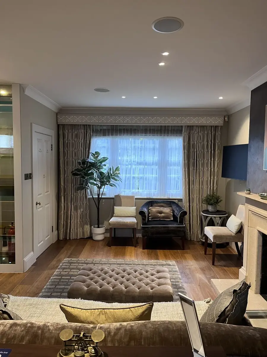 Markham Square open-plan sitting room before refurbishment