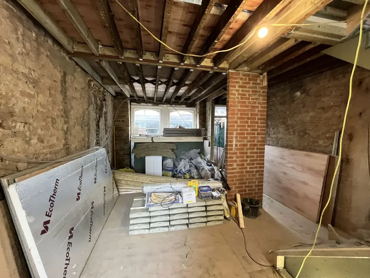 Oakbury Road front reception room during works