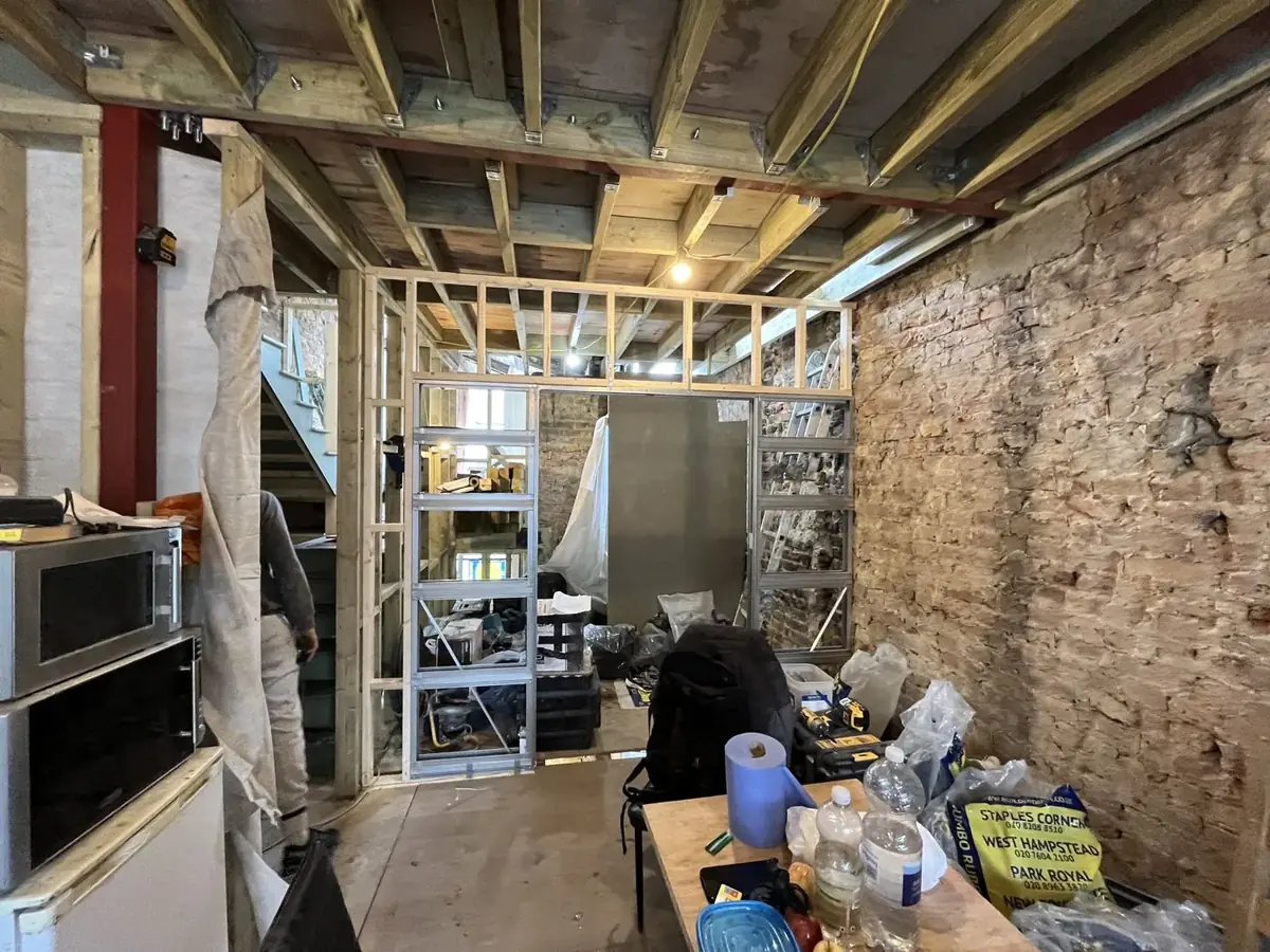 Oakbury Road interior during works